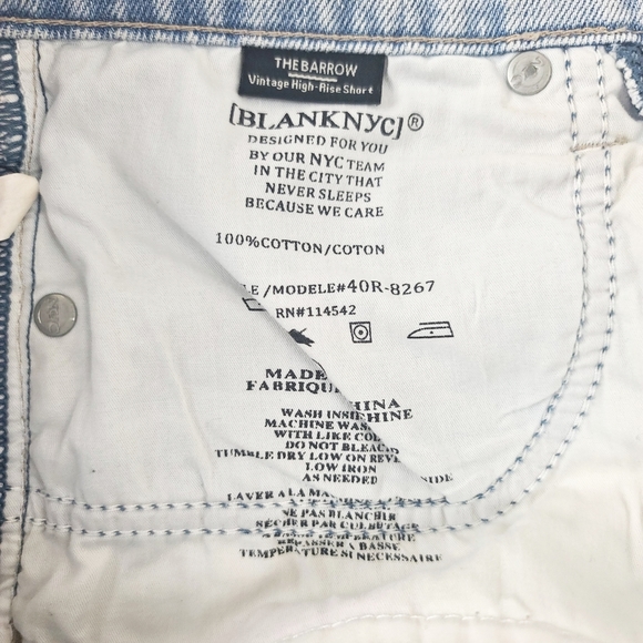 BLANK NYC Women's Life's Beach The Barrow High Rise Denim Jean Shorts Sz 24 - Picture 4 of 6